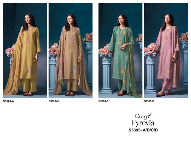 Ganga fyrevia 5395 wholesale dress materials in vijayawada